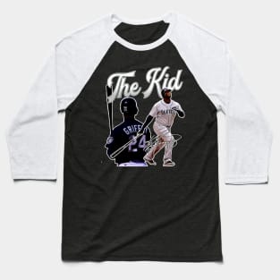 Ken Griffey Jr The Kid Basketball Legend Signature Vintage Retro 80s 90s Bootleg Rap Style Baseball T-Shirt